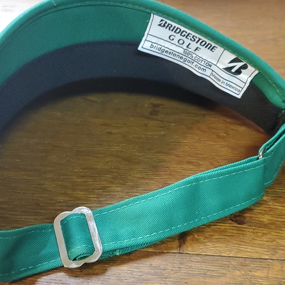 MENS BRIDGESTONE HIGH CROWN GOLF TOUR GREEN  VISOR - Picture 4 of 4